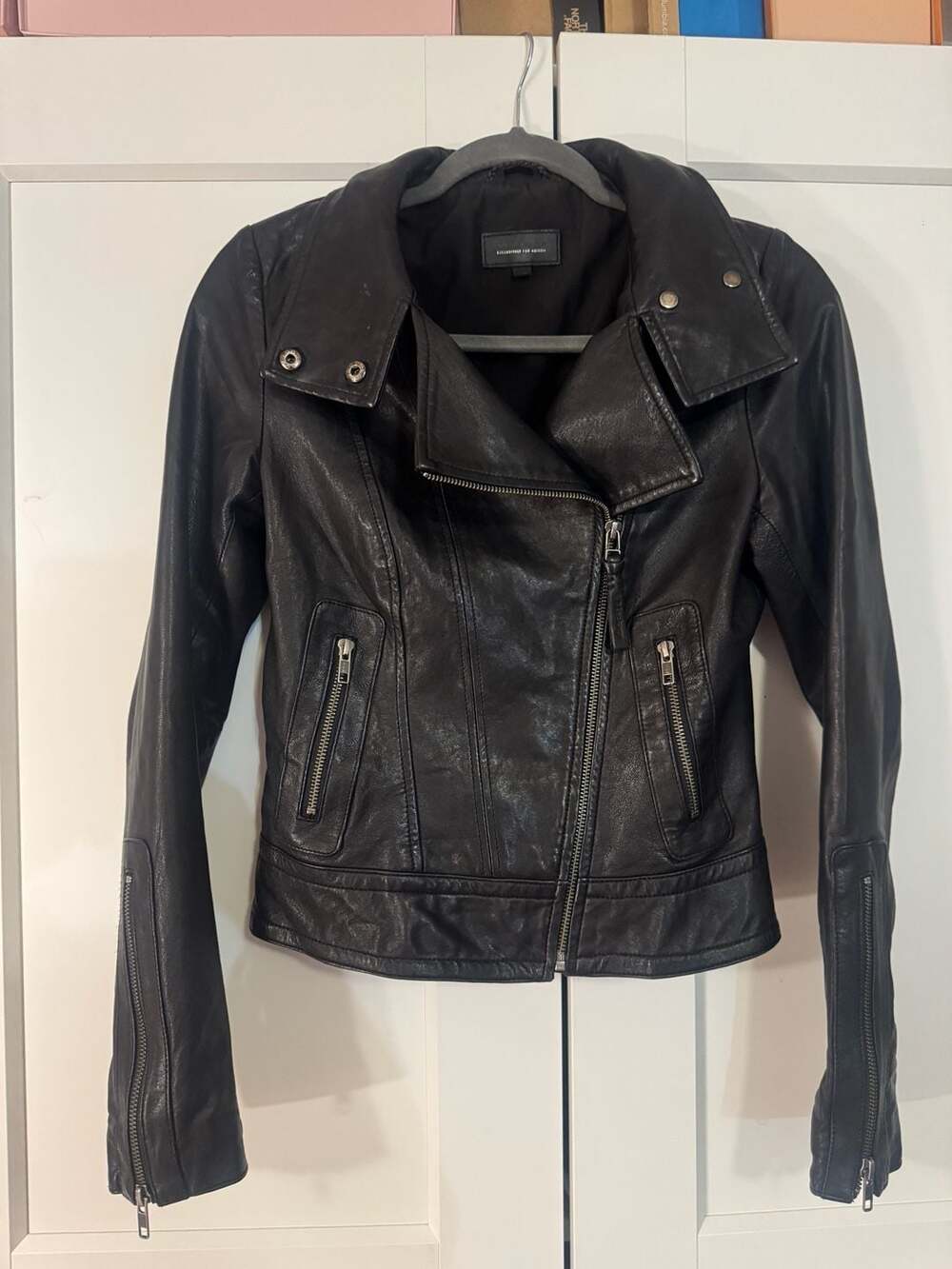 Mackage Exclusively for Aritzia Leather Moto Jacket Size XS/TP Damaged